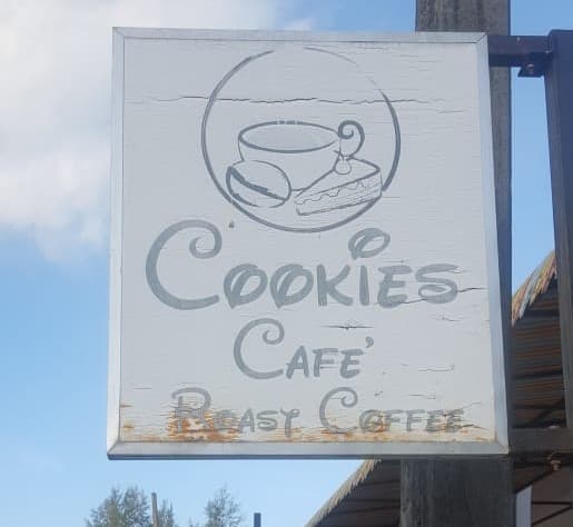 Coffee shop with Disney-style font