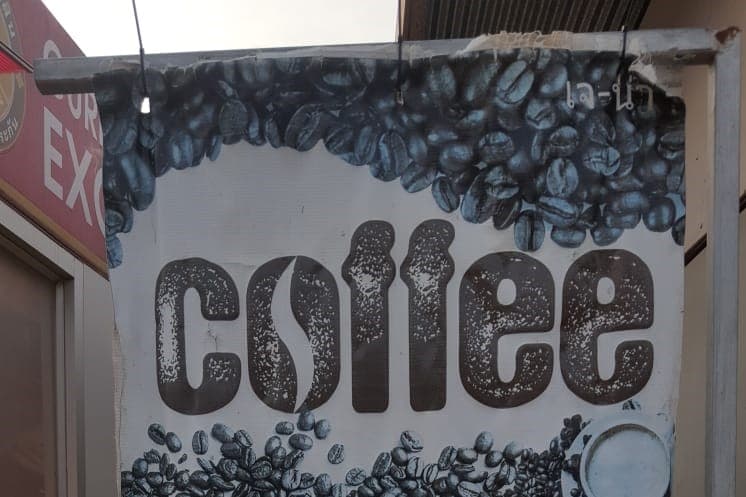 Simple coffee shop sign