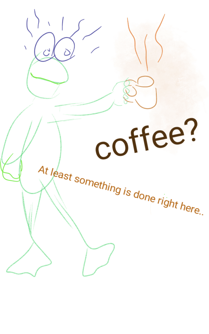 Job interview 101: Coffee before the interview, during the interview, and after.