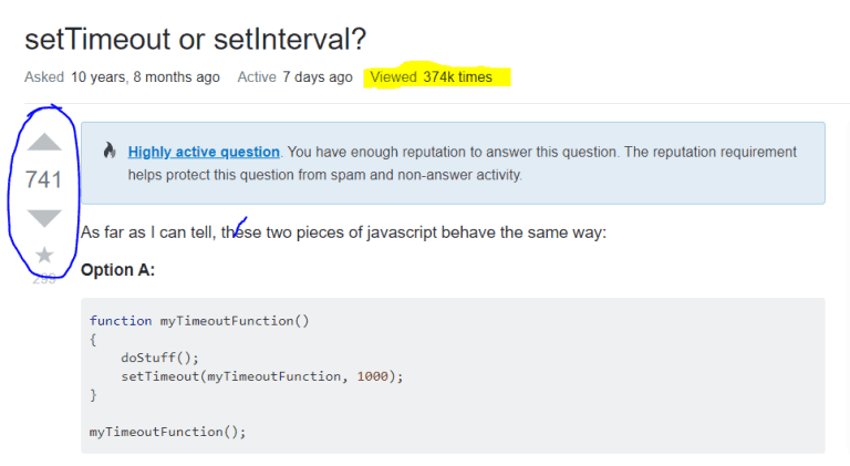 setTimeout vs. setInterval