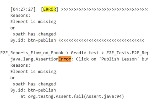Stderr output